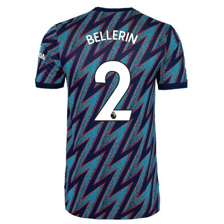 Hombre Fútbol Camiseta Hector Bellerin #2 Azul Negro 3ª Equipación 2021/22 La Camisa Chile