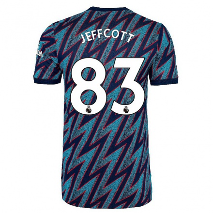 Hombre Fútbol Camiseta Henry Jeffcott #83 Azul Negro 3ª Equipación 2021/22 La Camisa Chile