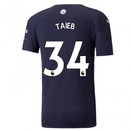 Hombre Fútbol Camiseta Karima Benameur Taieb #34 Azul Oscuro 3ª Equipación 2021/22 La Camisa Chile