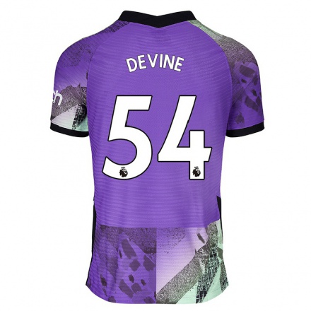 Hombre Fútbol Camiseta Alfie Devine #54 Violeta 3ª Equipación 2021/22 La Camisa Chile