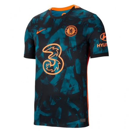 Hombre Fútbol Camiseta Kenedy #0 Azul Oscuro 3ª Equipación 2021/22 La Camisa Chile