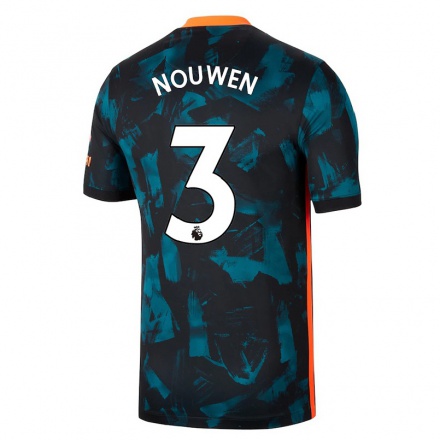 Hombre Fútbol Camiseta Aniek Nouwen #3 Azul Oscuro 3ª Equipación 2021/22 La Camisa Chile