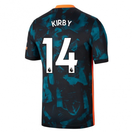 Hombre Fútbol Camiseta Fran Kirby #14 Azul Oscuro 3ª Equipación 2021/22 La Camisa Chile