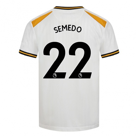 Hombre Fútbol Camiseta Nelson Semedo #22 Blanco Amarillo 3ª Equipación 2021/22 La Camisa Chile
