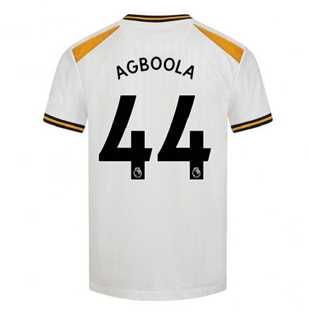Hombre Fútbol Camiseta Michael Agboola #44 Blanco Amarillo 3ª Equipación 2021/22 La Camisa Chile
