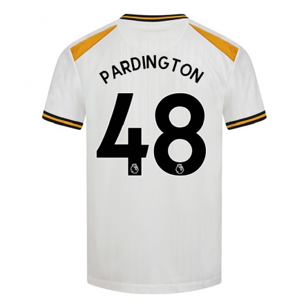 Hombre Fútbol Camiseta Jamie Pardington #48 Blanco Amarillo 3ª Equipación 2021/22 La Camisa Chile