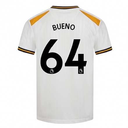 Hombre Fútbol Camiseta Hugo Bueno #64 Blanco Amarillo 3ª Equipación 2021/22 La Camisa Chile