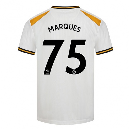 Hombre Fútbol Camiseta Christian Marques #75 Blanco Amarillo 3ª Equipación 2021/22 La Camisa Chile