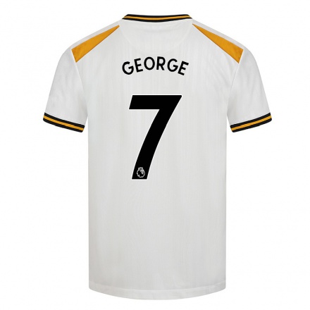 Hombre Fútbol Camiseta Tammi George #7 Blanco Amarillo 3ª Equipación 2021/22 La Camisa Chile