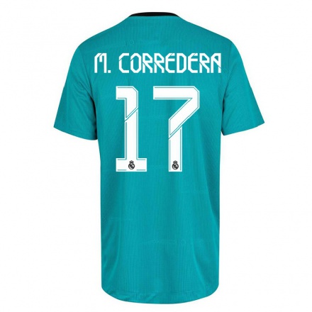 Hombre Fútbol Camiseta Marta Corredera #17 Verde Claro 3ª Equipación 2021/22 La Camisa Chile