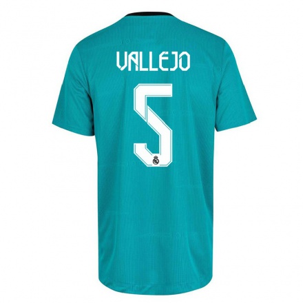 Hombre Fútbol Camiseta Raphael Varane #5 Verde Claro 3ª Equipación 2021/22 La Camisa Chile