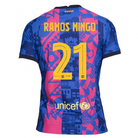 Hombre Fútbol Camiseta Santiago Ramos Mingo #21 Rosa Azul 3ª Equipación 2021/22 La Camisa Chile