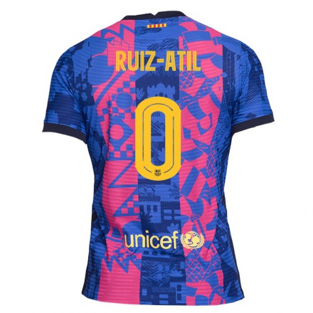 Hombre Fútbol Camiseta Kays Ruiz-atil #0 Rosa Azul 3ª Equipación 2021/22 La Camisa Chile