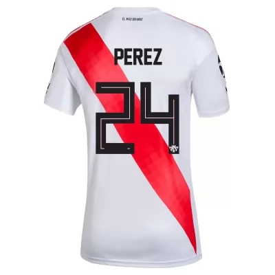 Hombre Fútbol Camiseta Enzo Perez #24 1ª Equipación Blanco 2020/21 La Camisa Chile