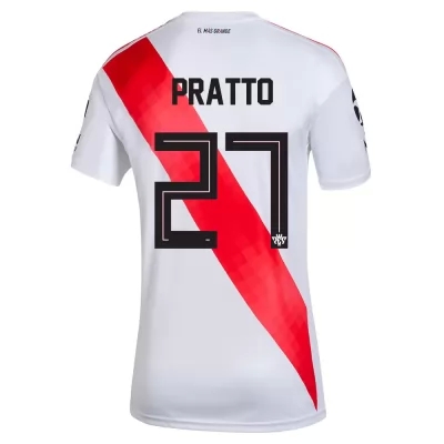 Hombre Fútbol Camiseta Lucas Pratto #27 1ª Equipación Blanco 2020/21 La Camisa Chile