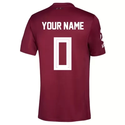 Hombre Fútbol Camiseta Tu Nombre #0 2ª Equipación Borgoña 2020/21 La Camisa Chile
