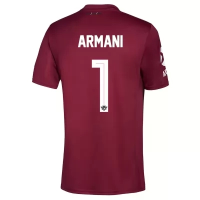 Hombre Fútbol Camiseta Franco Armani #1 2ª Equipación Borgoña 2020/21 La Camisa Chile