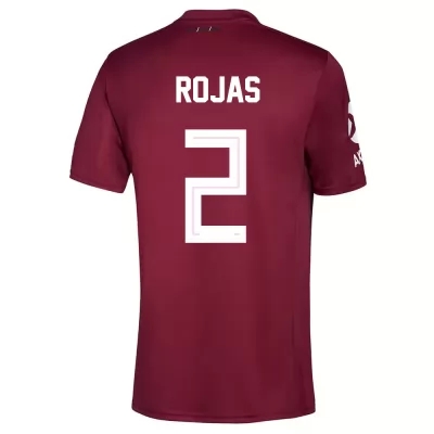 Hombre Fútbol Camiseta Robert Rojas #2 2ª Equipación Borgoña 2020/21 La Camisa Chile