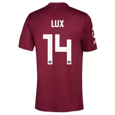 Hombre Fútbol Camiseta German Lux #14 2ª Equipación Borgoña 2020/21 La Camisa Chile
