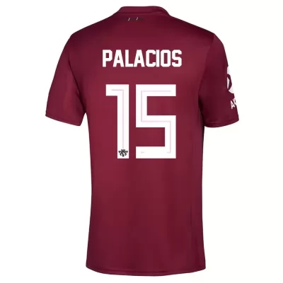 Hombre Fútbol Camiseta Exequiel Palacios #15 2ª Equipación Borgoña 2020/21 La Camisa Chile