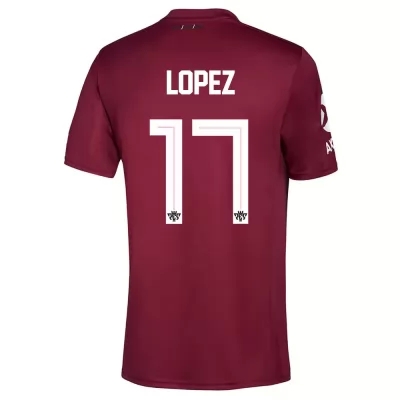 Hombre Fútbol Camiseta Elias Lopez #17 2ª Equipación Borgoña 2020/21 La Camisa Chile
