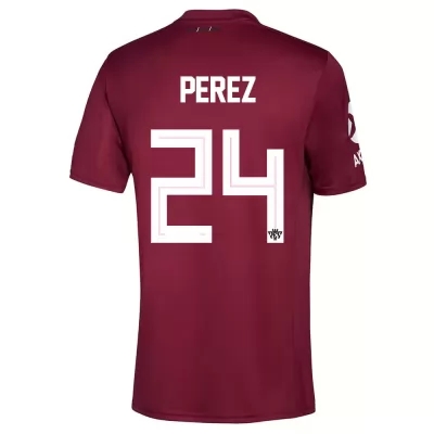 Hombre Fútbol Camiseta Enzo Perez #24 2ª Equipación Borgoña 2020/21 La Camisa Chile