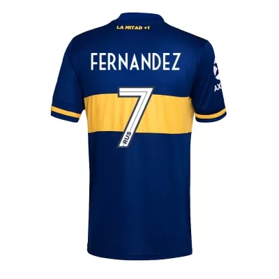 Hombre Fútbol Camiseta Pol Fernandez #7 1ª Equipación Azul Real 2020/21 La Camisa Chile