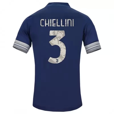 Hombre Fútbol Camiseta Giorgio Chiellini #3 2ª Equipación Oscuridad 2020/21 La Camisa Chile