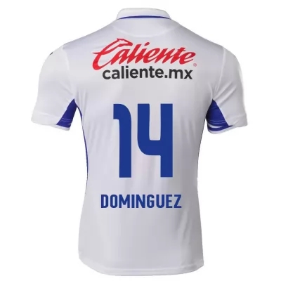 Hombre Fútbol Camiseta Misael Dominguez #14 2ª Equipación Blanco Azul 2020/21 La Camisa Chile