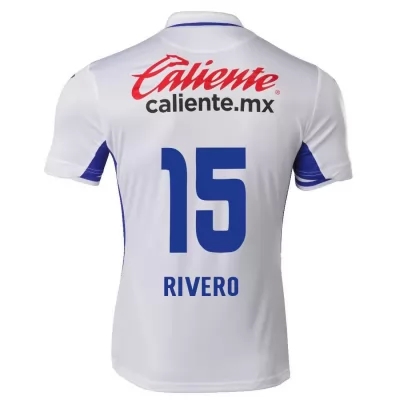 Hombre Fútbol Camiseta Ignacio Rivero #15 2ª Equipación Blanco Azul 2020/21 La Camisa Chile