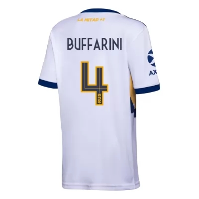 Hombre Fútbol Camiseta Julio Buffarini #4 2ª Equipación Blanco 2020/21 La Camisa Chile