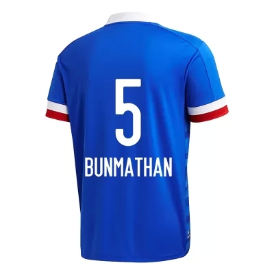 Hombre Fútbol Camiseta Theerathon Bunmathan #5 1ª Equipación Azul 2020/21 La Camisa Chile