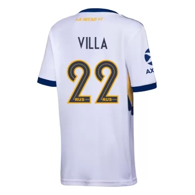 Hombre Fútbol Camiseta Sebastian Villa #22 2ª Equipación Blanco 2020/21 La Camisa Chile