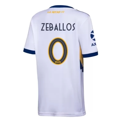 Hombre Fútbol Camiseta Exequiel Zeballos #0 2ª Equipación Blanco 2020/21 La Camisa Chile