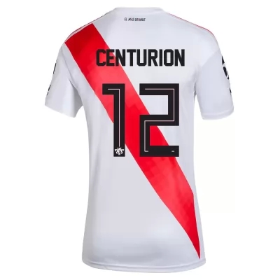 Hombre Fútbol Camiseta Ezequiel Centurion #12 1ª Equipación Blanco 2020/21 La Camisa Chile
