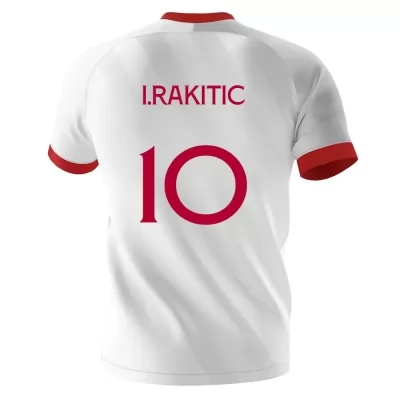 Hombre Fútbol Camiseta Ivan Rakitic #10 1ª Equipación Blanco La Camisa Chile