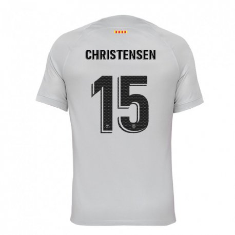 Kandiny Niño Camiseta Andreas Christensen #15 Gris Rojo Azul Equipación Tercera 2022/23 La Camisa Chile
