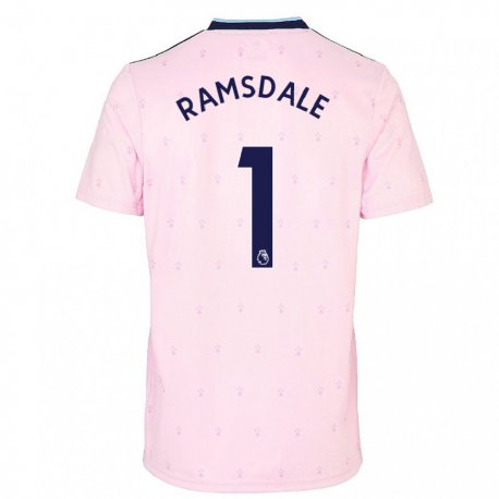 Kandiny Niño Camiseta Aaron Ramsdale #1 Rosa Azul Marino Equipación Tercera 2022/23 La Camisa Chile