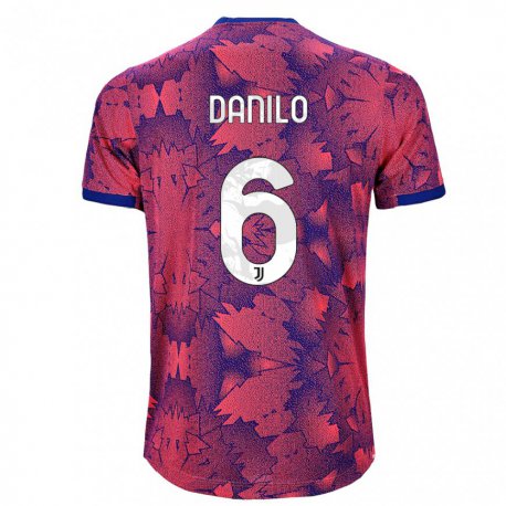 Kandiny Niño Camiseta Danilo #6 Rosa Rojo Azul Equipación Tercera 2022/23 La Camisa Chile