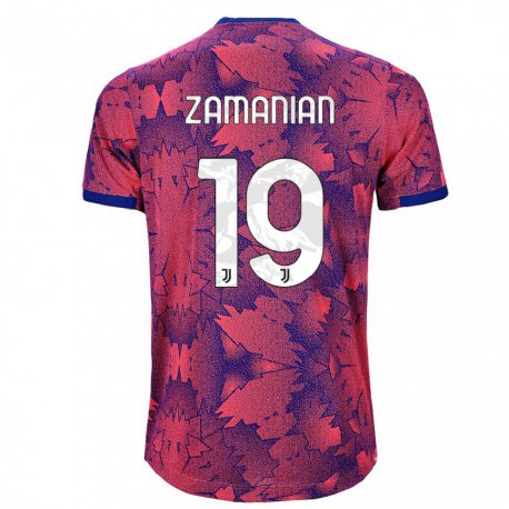 Kandiny Niño Camiseta Annahita Zamanian #19 Rosa Rojo Azul Equipación Tercera 2022/23 La Camisa Chile