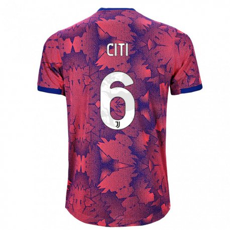 Kandiny Niño Camiseta Alessandro Citi #6 Rosa Rojo Azul Equipación Tercera 2022/23 La Camisa Chile