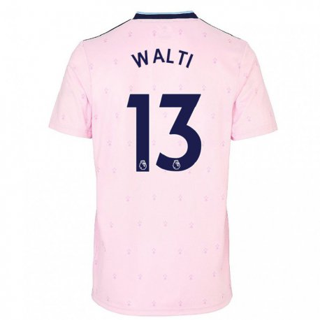 Kandiny Niño Camiseta Lia Walti #13 Rosa Azul Marino Equipación Tercera 2022/23 La Camisa Chile