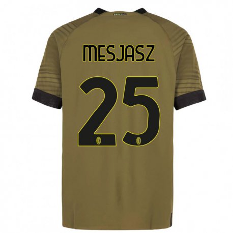 Kandiny Niño Camiseta Malgorzata Mesjasz #25 Verde Oscuro Negro Equipación Tercera 2022/23 La Camisa Chile