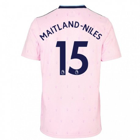 Kandiny Niño Camiseta Ainsley Maitland-niles #15 Rosa Azul Marino Equipación Tercera 2022/23 La Camisa Chile