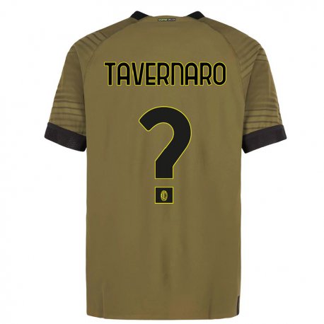 Kandiny Niño Camiseta Federico Tavernaro #0 Verde Oscuro Negro Equipación Tercera 2022/23 La Camisa Chile