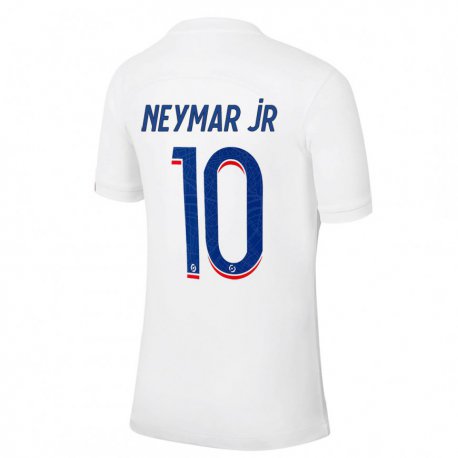 Kandiny Niño Camiseta Neymar #10 Azul Blanco Equipación Tercera 2022/23 La Camisa Chile