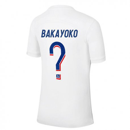 Kandiny Niño Camiseta Ibrahim Bakayoko #0 Azul Blanco Equipación Tercera 2022/23 La Camisa Chile
