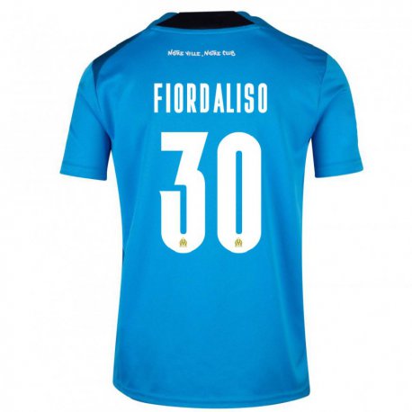 Kandiny Niño Camiseta Thelma Fiordaliso #30 Blanco Azul Oscuro Equipación Tercera 2022/23 La Camisa Chile