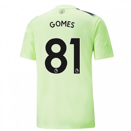 Kandiny Niño Camiseta Claudio Gomes #81 Verde Gris Oscuro Equipación Tercera 2022/23 La Camisa Chile