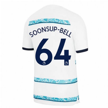 Kandiny Hombre Camiseta Jude Soonsup-bell #64 Blanco Azul Claro Equipación Tercera 2022/23 La Camisa Chile